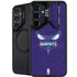 NBA Charlotte Hornets Distressed-Purple Galaxy S24 FE Kickstand Case